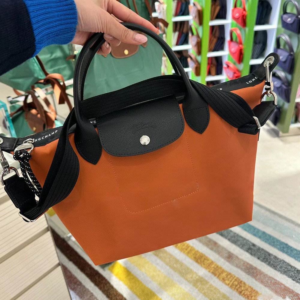 พร้อมสต็อก แท้ 100% Longchamp 1512/1515/1500 HSR Le Pliage Energy เป็นมิตรกับสิ่งแวดล้อม series ผู้หญิงขนาดเล็ก /ใหญ่/มินิกระเป๋าถือรีไซเคิลผ้าใบ tote กระเป๋าสลิง