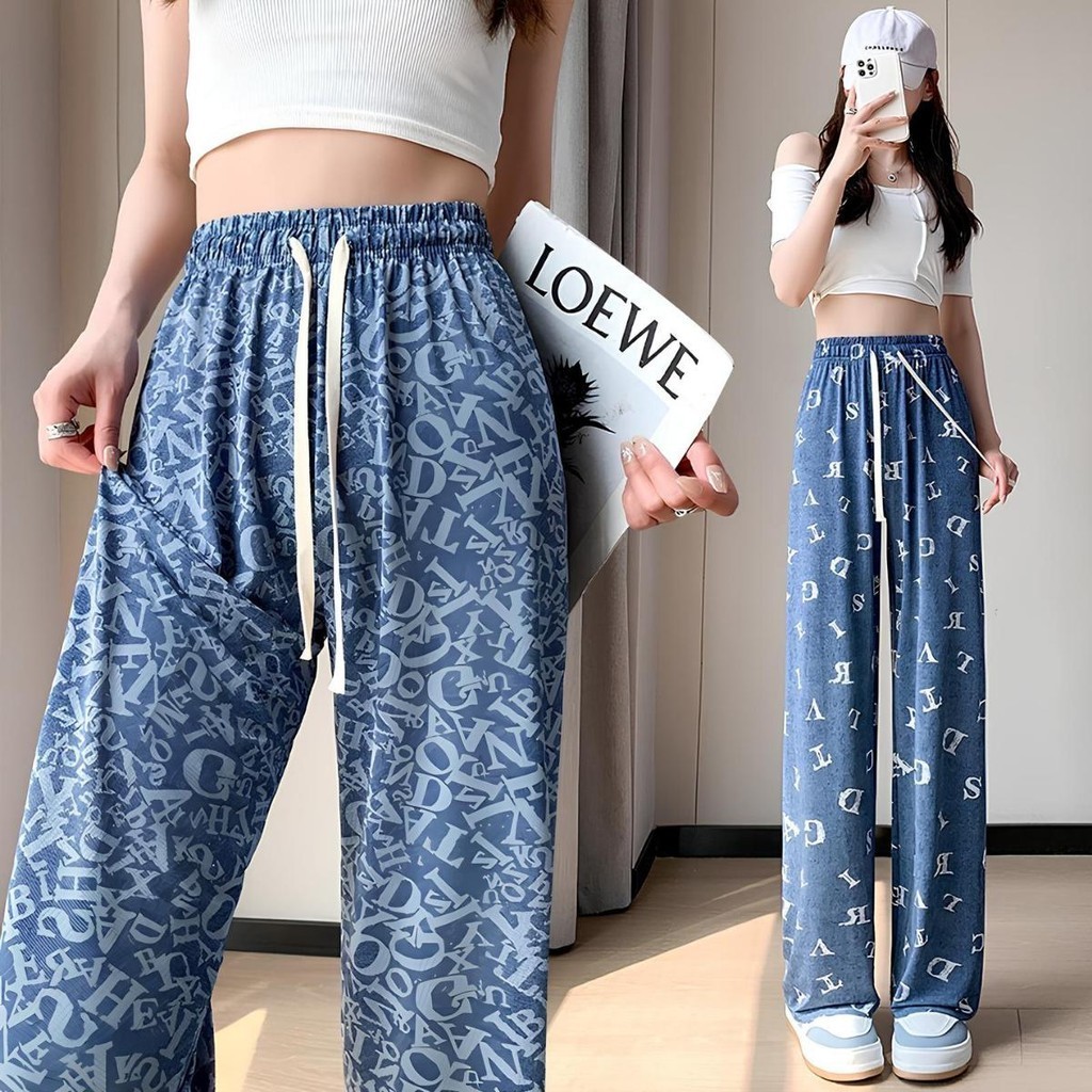 SALE กางเกงลำลอง แฟชั่น กางเกงขายาว สียีนส์ เอวยางยืด ใส่สบายผ้านุ่ม นิ่มเด้ง ไม่ต้องรีด คืนทรงได้ดี