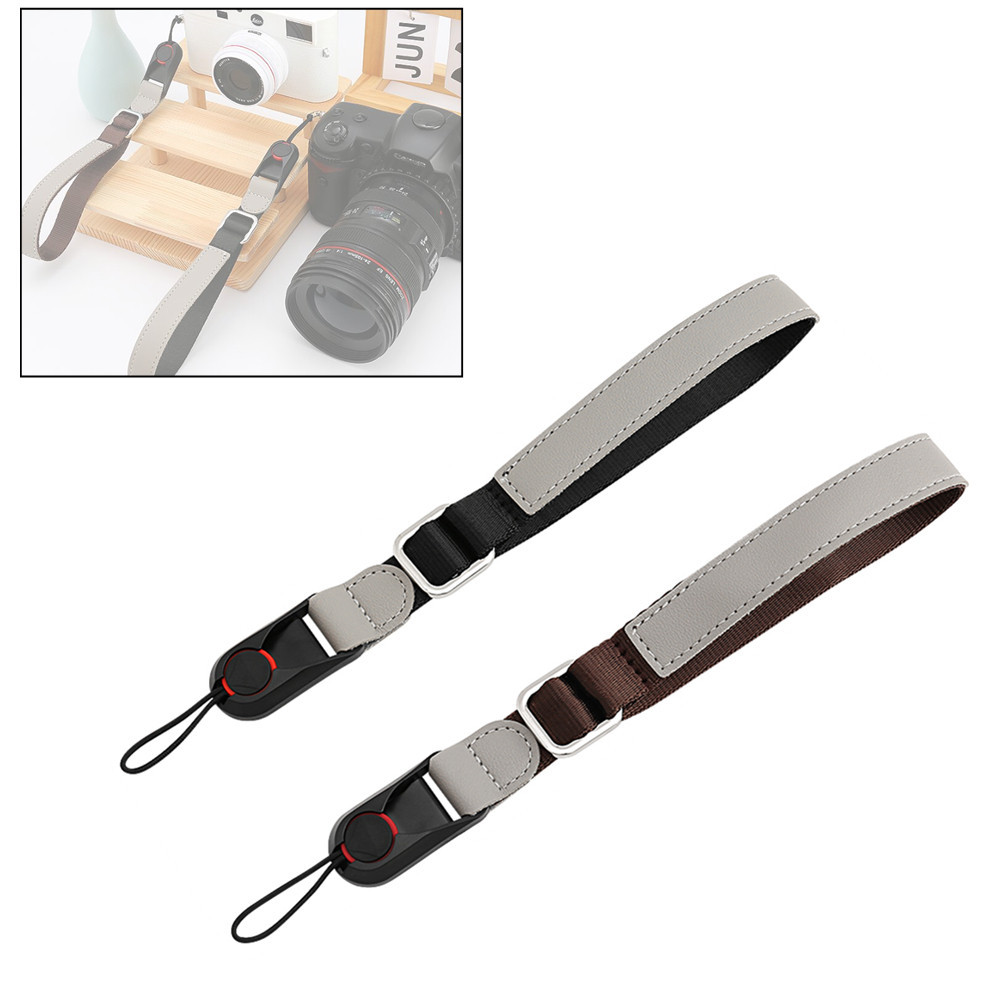 หัวเข็มขัดแบบปลดเร็วแบบถอดได้ + PU Nylon Wrist Hand Peak-Design Strap สําหรับกล้อง Sony Canon Fuji Nikon Mirrorless DSLR