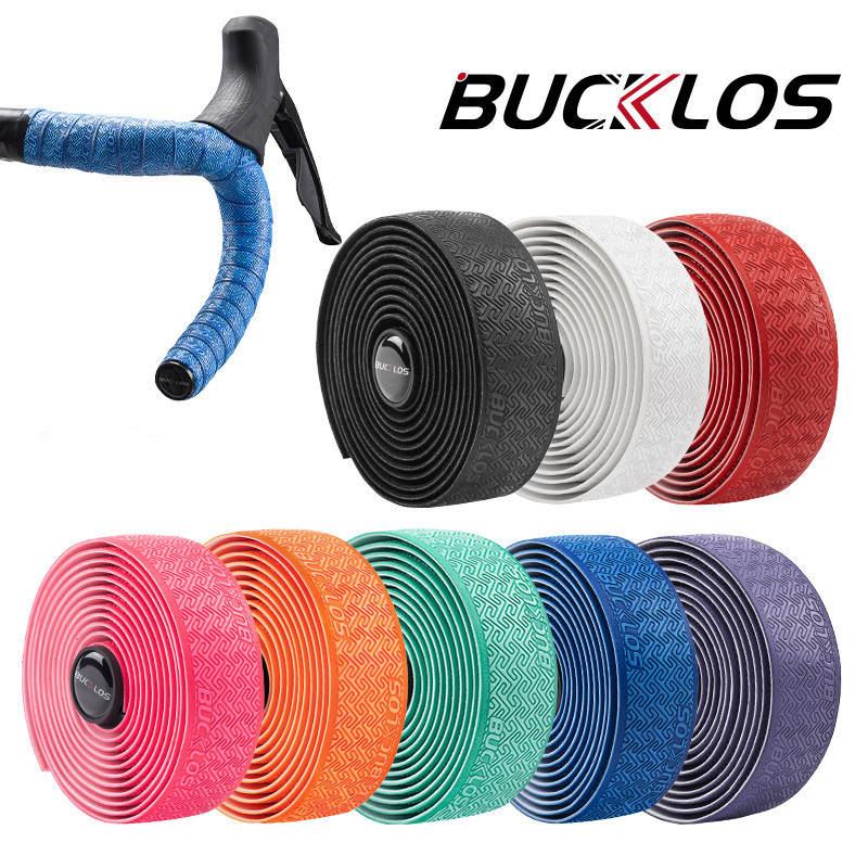 Bucklos บาร์เทปสําหรับจักรยานเสือหมอบเทปแฮนด์ Fixie จักรยาน Handlebar เข็มขัด Anti Slip Shock-absorbing Soft จักรยาน Warp Cover พร้อมปลั๊กปลาย