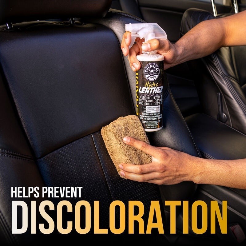 Chemical Guys HYDROLEATHER CERAMIC LEATHER PROTECTIVE COATING AND QUICK DETAILER (16 OZ) น้ำยาเคลือห