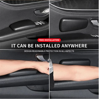 2pcs PU หนังรถเข่า Pad เบาะข้อศอก Pad Auto ประตู Center Control Armrest Soft Pad ภายในรถขาเข่าต้นขาสนับสนุนเบาะ