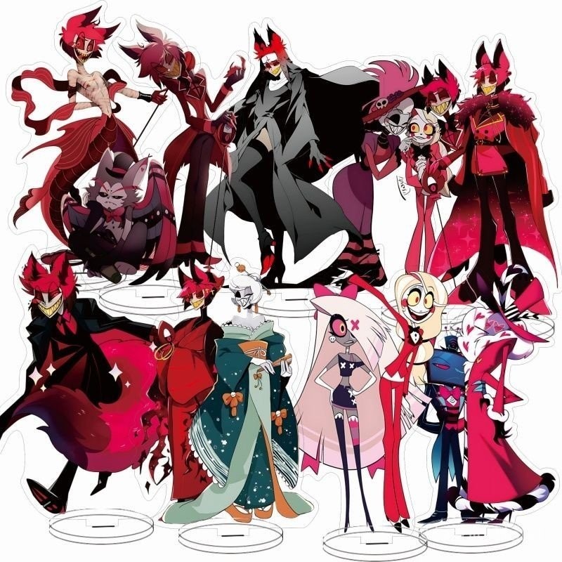 FAST Shippinghazbin Hotel Alastor Anime รอบอะคริลิค Interlayer Sign Lucifer Alastor Charlie Morningstar ป้ายอะคริลิค,ส่งของขวัญให้เพื่อนร่วมชั้นเด็กและเพื่อน