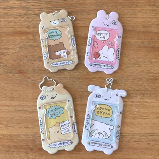 อิน สไตล์เดียวกันน่ารักการ์ตูนสัตว์ 10 ซม. ผู้ถือบัตร ดาว ไล่ โฟโต้การ์ด วิทยาเขต การ์ด การจัดเก็บ ตกแต่ง แสดงผล จี้
