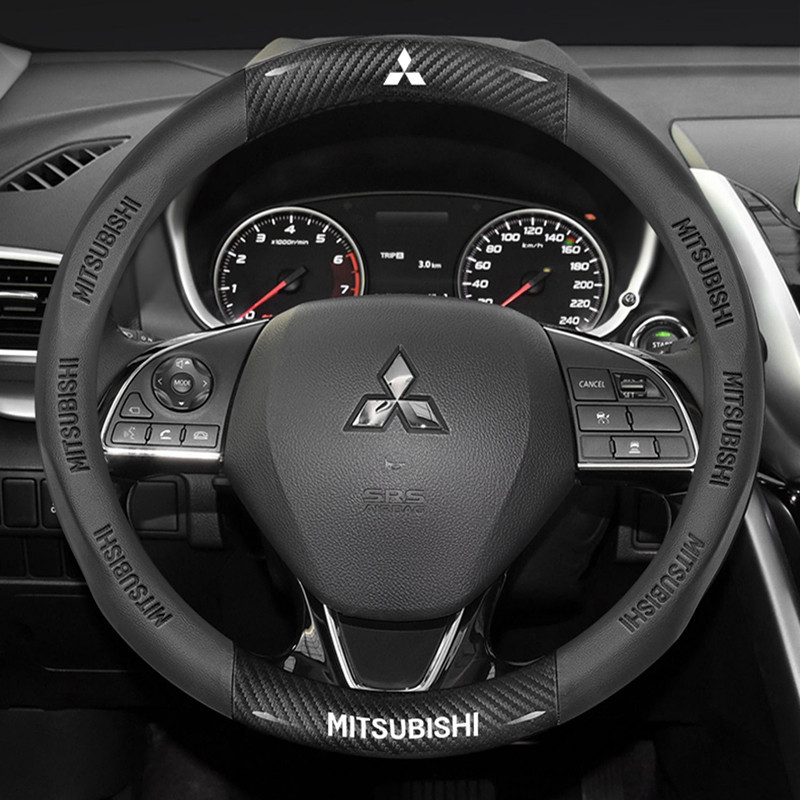 ฝาครอบพวงมาลัยรถยนต ์ สําหรับ Mitsubishi Triton Outlander Mirage ASX Lancer EVO PAJERO GRANDIS GALANT Xpander หนังพวงมาลัยฝาครอบแฮนด ์