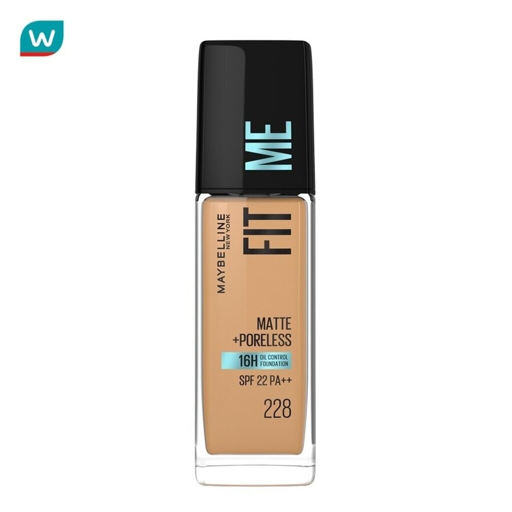 Maybelline เมย์เบลลีน ฟิตมี แมท แอนด์ พอร์เลส ฟาวเดชั่น 30 มล. #228 Soft Tan