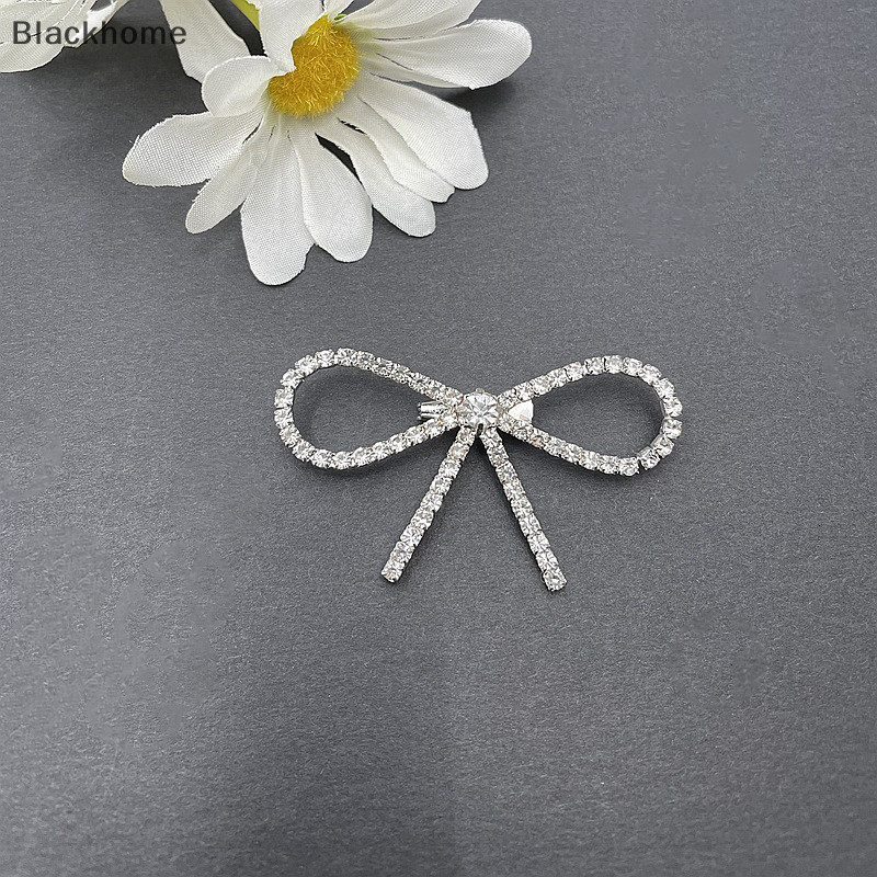 ACK แฟชั่นเงา Rhinestone โบว์หัวเข็มขัด Pearl sel Pin หัวเข็มขัด DIY เสื้อผ้ารองเท้ากระเป๋า Applique อุปกรณ์จัดงานแต่งงานของขวัญ N - รูปที่ 2