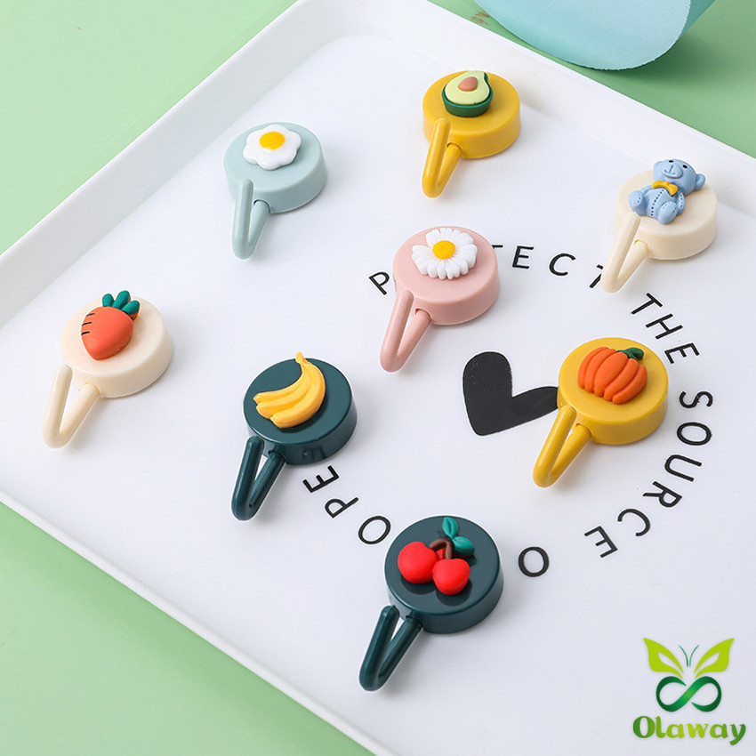 Olaway ตะขอแขวนติดผนัง ลายการ์ตูนน่ารัก 3D Cartoon coat hook