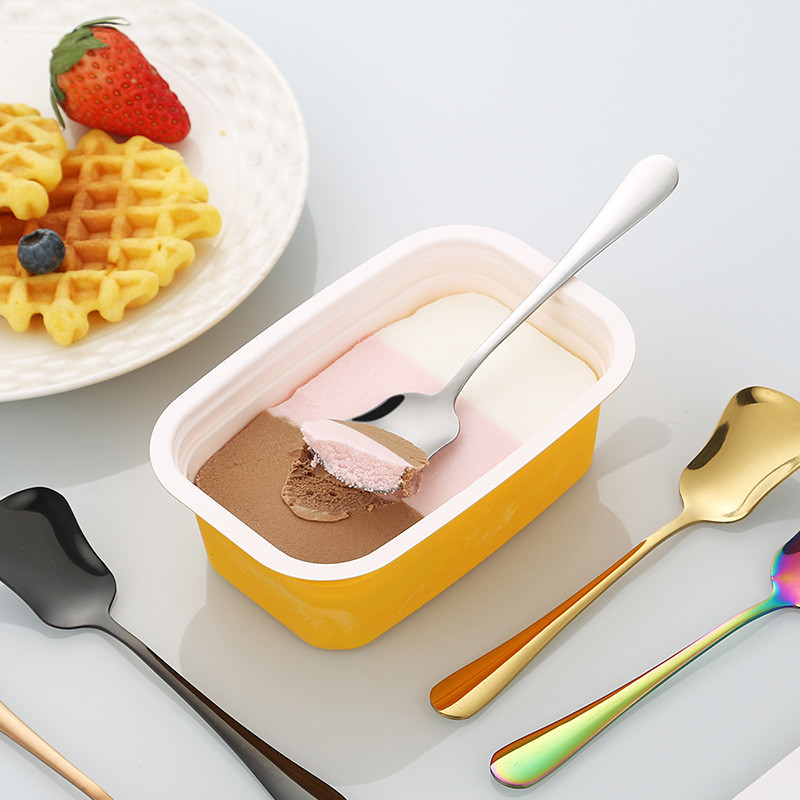 ช้อนไอศกรีมขนมหวานสแตนเลส Min Smalli ช้อนโยเกิร์ตกาแฟ
