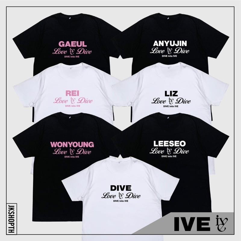 T-Shirt[พร้อมส่ง](🔥พร้อมส่ง🔥)  Kpop IVE DIVE เสื้อยืดแขนสั้นลําลอง  y2k หนาๆ S-5XL รัดรูป น่ารัก S-5