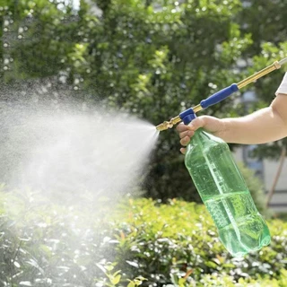 COUR เครื่องพ่นชลประทาน,แรงดันสูงทองเหลือง Atomizing Misting หัวฉีด, Push-pull เดี่ยว/คู่หัวปรับขวดเครื่องดื่ม Sprayer