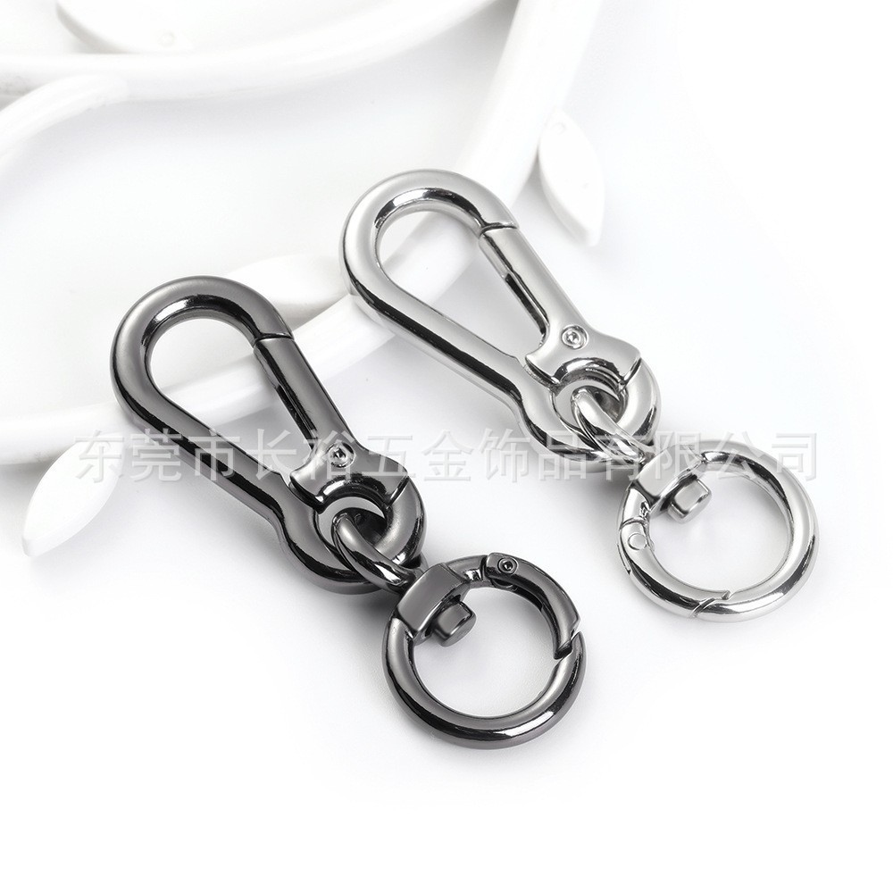 โลหะผสมสังกะสีหัวเข็มขัดสุนัขตะขอขนาดใหญ่หัวเข็มขัดแหวนฤดูใบไม้ผลิแหวนกุญแจรถเอวสไตล์แขวนหัวเข็มขัดปีนเขาหัวเข็มขัด