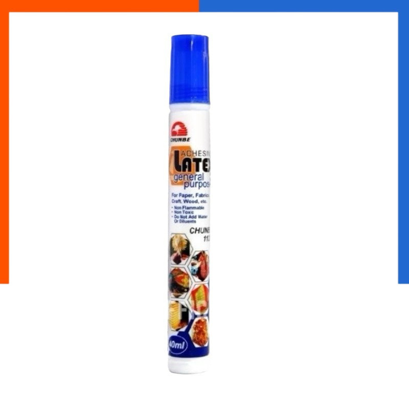กาวลาเท็กซ์ CHUNBE ตราจิงโจ้ แบบหัวเรียวยาว ขนาด 40 ml. กาวขาว ลาเทก LATEX US.Station