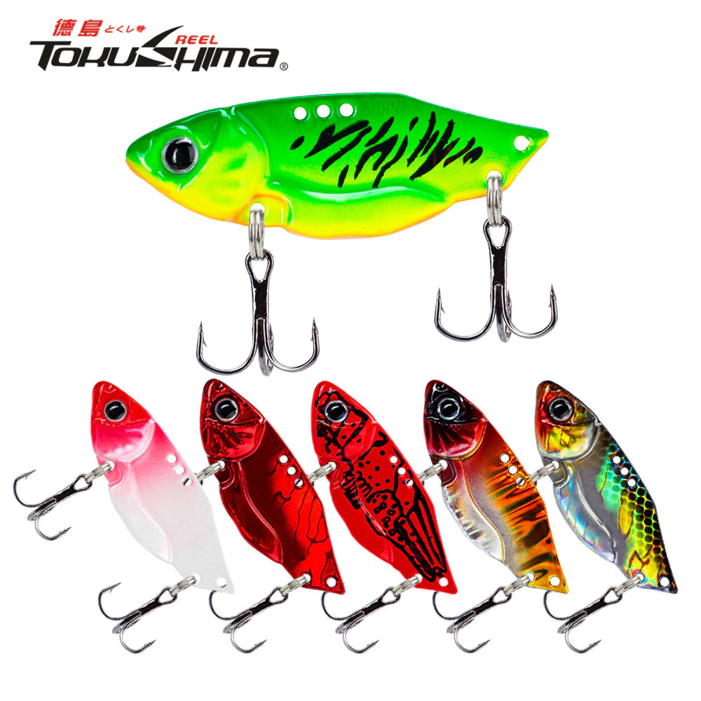 1pcs 3.5g/5g/7g/10g/14g โลหะสีสัน VIB Lure 3D ตา Sinking Jig Hard เหยื่อช้อน Spinner ตกปลา Lure Fishing Tackle สําหรับ Bass Walleye ปลาเทราท์