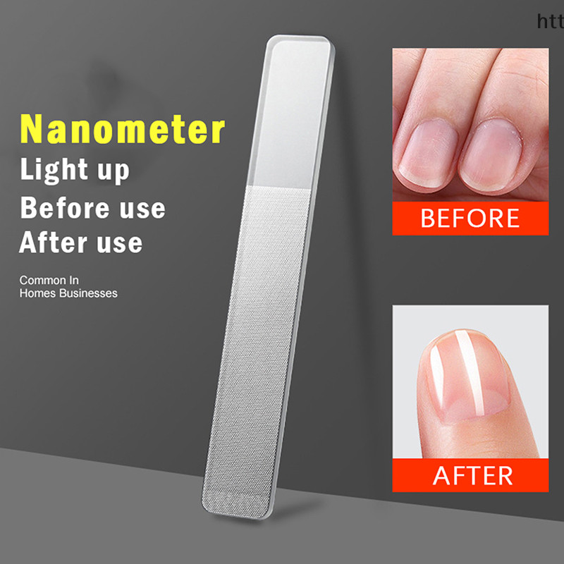 <haohiyou> 1pc Professional Nano Glass Nail Buffer ทนทานแฟ้ม Shiner ตะไบเล็บเล็บ Nice