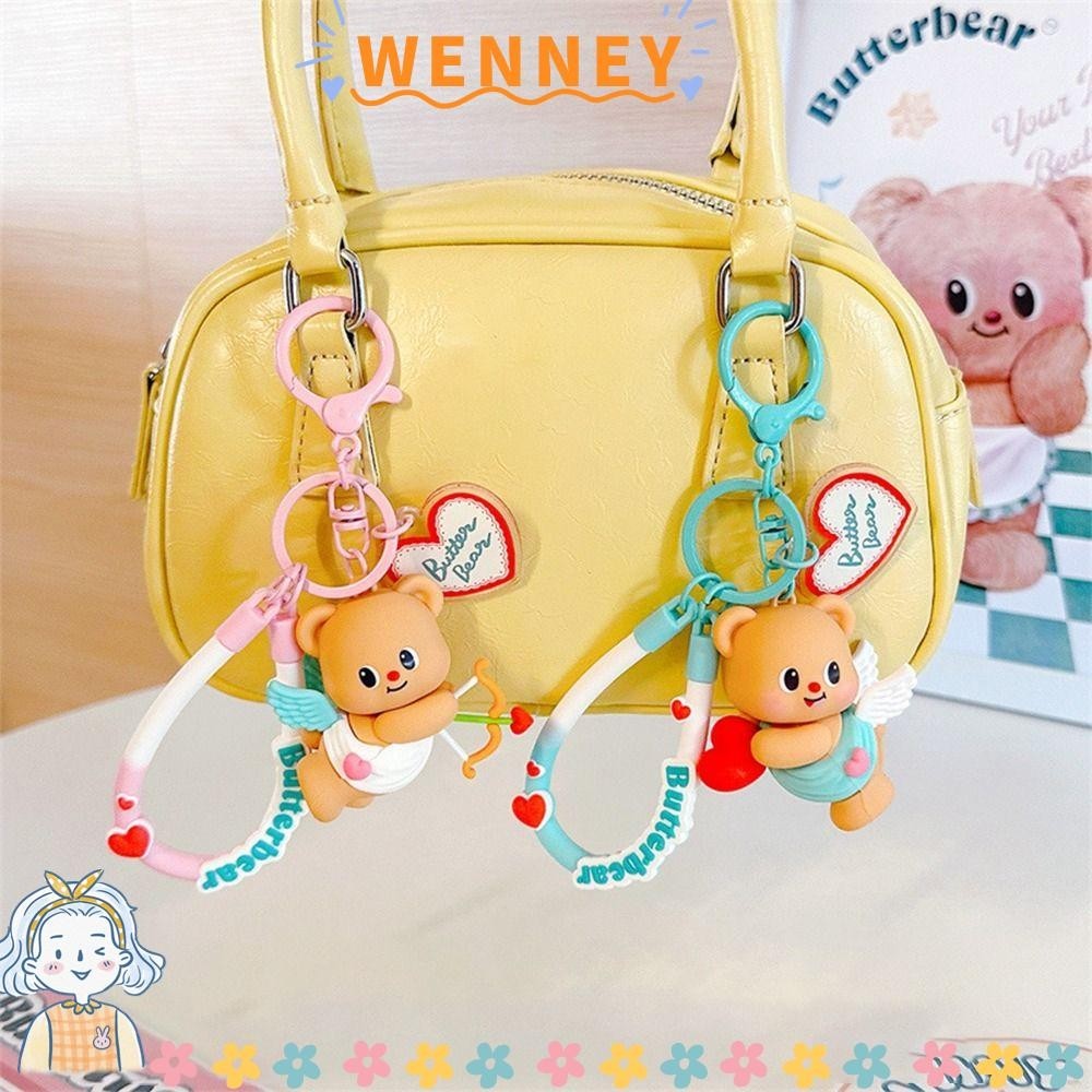 ButterBear จี้ตุ๊กตา WENNY, พวงกุญแจตุ๊กตาหมีเนย, เสน่ห์ถุงของขวัญ Kawali