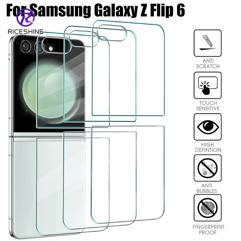 ฟิล์มป้องกันโทรศัพท์มือถือกระจกนิรภัยที่ทนทานสําหรับ Samsung Galaxy Z Flip 6 - HD ฟิล์มป้องกันรอยขีดข่วนสมาร์ทโฟนแบบใส