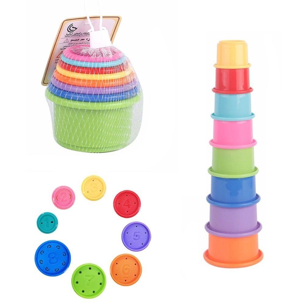 Keepin หอคอยแหวนซ้อน, การ์ตูนหมี Early Education Stacking Nesting Circle ของเล่น, ของเล่นซ้อน Building Block ของเล่นประสาทสัมผัส Montessori ถ้วยซ้อนของเล่นพ่อแม่และลูก ราคา ถูกที่สุด ดีลบีเคเค แกลเลอรีภาพที่ 7