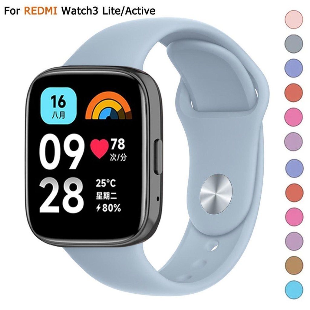 สายรัดซิลิโคนสําหรับ Redmi Watch 5 Active Lite Sport Band สําหรับ Xiaomi Mi Watch3 Active Lite สายรัดข้อมือสร้อยข้อมือ 22 มม.อุปกรณ์เสริม correa