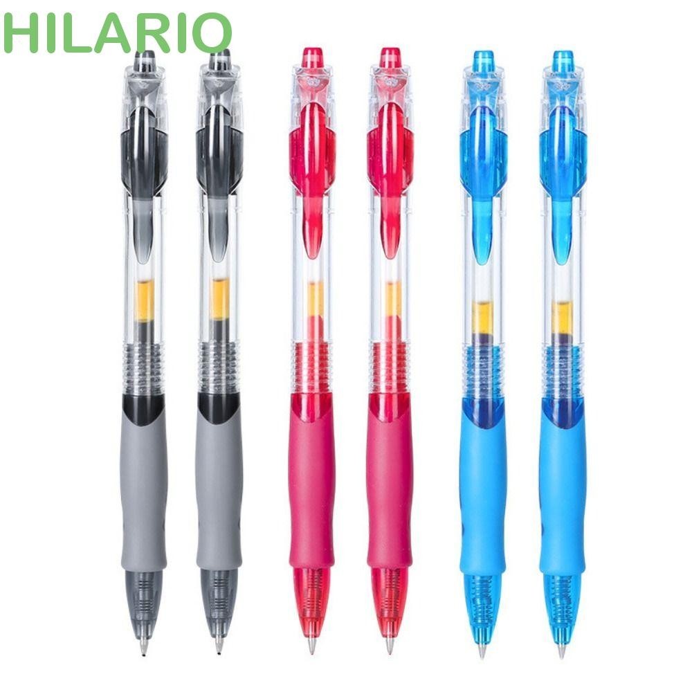 ปากกาลูกลื่นหมึก HILARIO, ปากกาหดลายเซ็นสอบ, ครูนักเรียน 0.5 มม. สีดํา/แดง/น้ําเงิน ปากกาเจลความจุขนาดใหญ่อุปกรณ์การเรียน