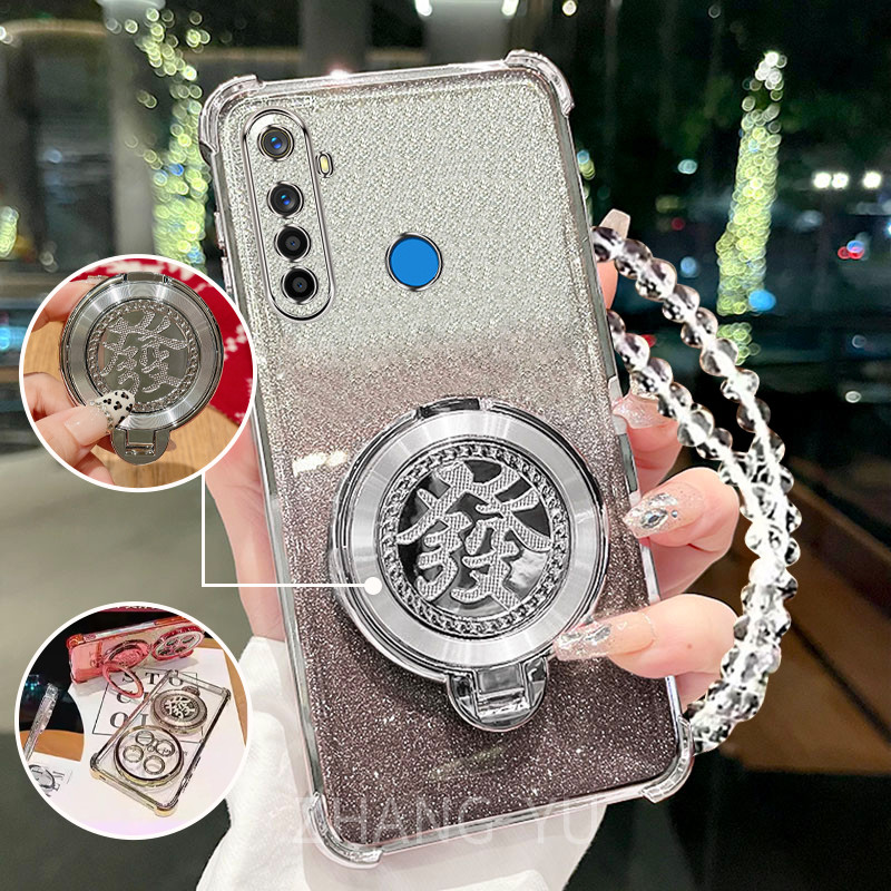 กันกระแทกcase สําหรับ Realme 5 5i 5s 6i c3 เคสโทรศัพท์ 3D Wealth Bracket สร้อยข้อมือใหม่ softcase ราคา ถูกที่สุด ดีลบีเคเค แกลเลอรีภาพที่ 3