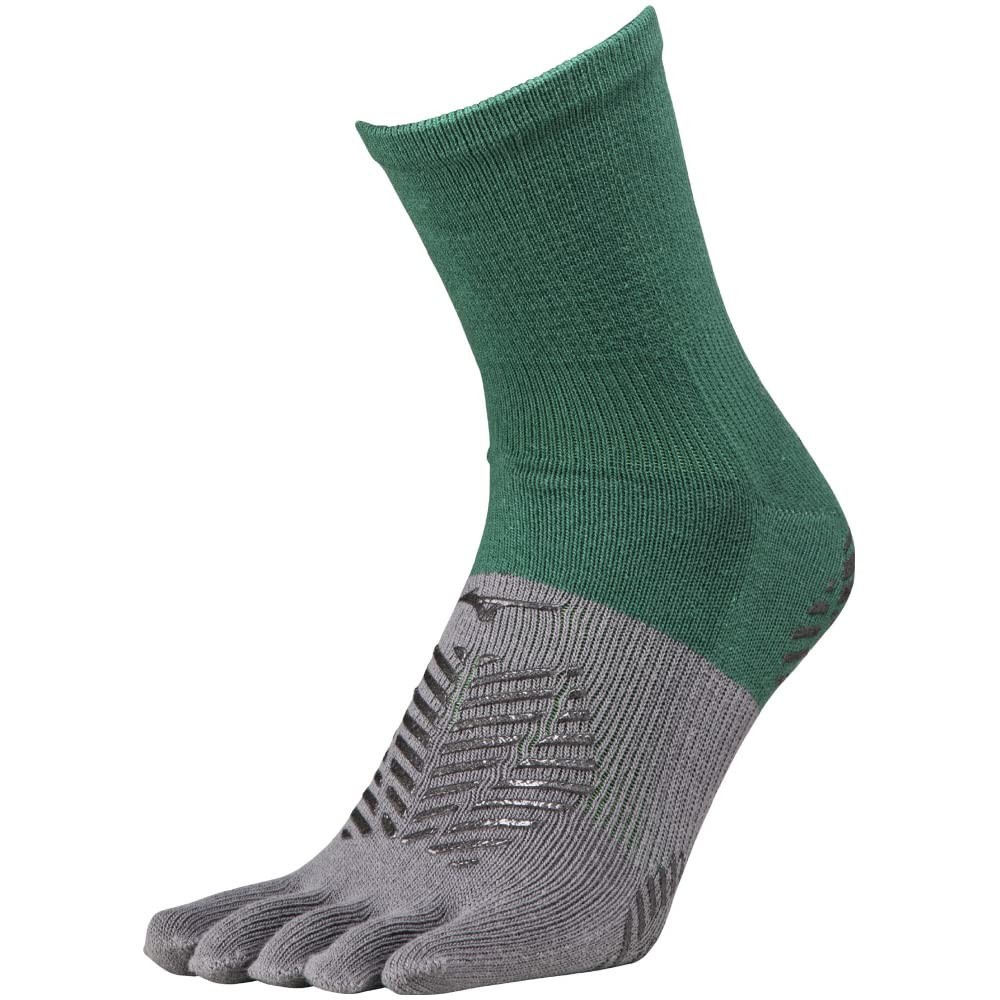 [Mizuno] Soccer Wear Zero Glide Short Socks 5-Toe Grip P2MX2510 S. Green 27.0-29.0 cm【Authentic Japa