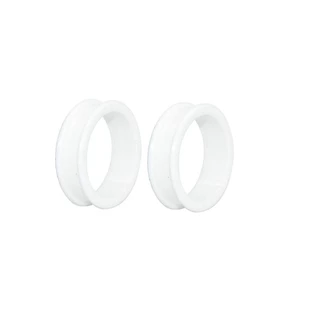 1 คู่ซิลิโคนอ่อนนุ่มสีดําสีขาวโปร่งใส Auricle เนื้อสีหู Expander เจาะหู Expander 4-50 มม.
