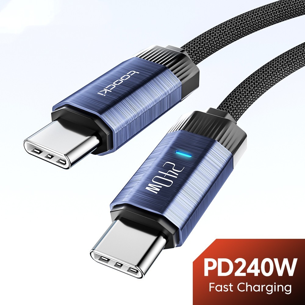 Pd60w/100w/240w Type C ถึง Type C สายชาร์จเร็วสําหรับแท็บเล็ตแล็ปท็อปโทรศัพท์มือถือ USB-C ถึง USB-C PD สายชาร์จ 1M 2M