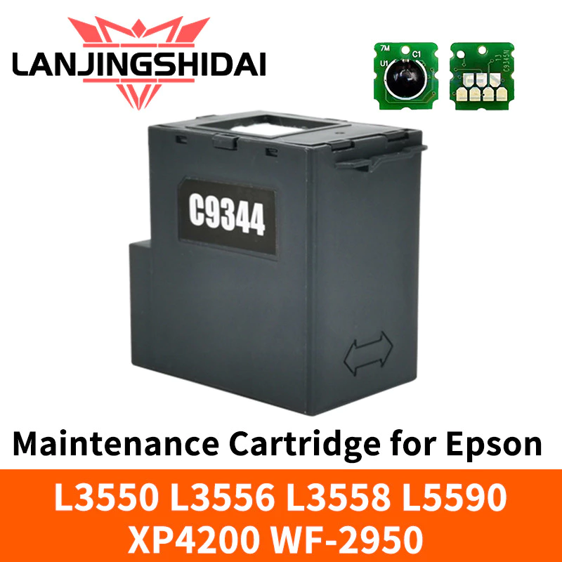 C9344 Ink กล่องบํารุงรักษาสําหรับ EPSON L3550 L3556 L3558 L5590 XP4200 WF-2950 ถังหมึกเสียฟองน้ําชิป