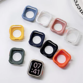 กันชนซิลิโคนนุ่ม สําหรับ Apple Watch 10/9/8/7/6/SE/5 กันตกด้าน รองรับ 40/41/42/44/45/46 มม. รุ่นที่รองรับ