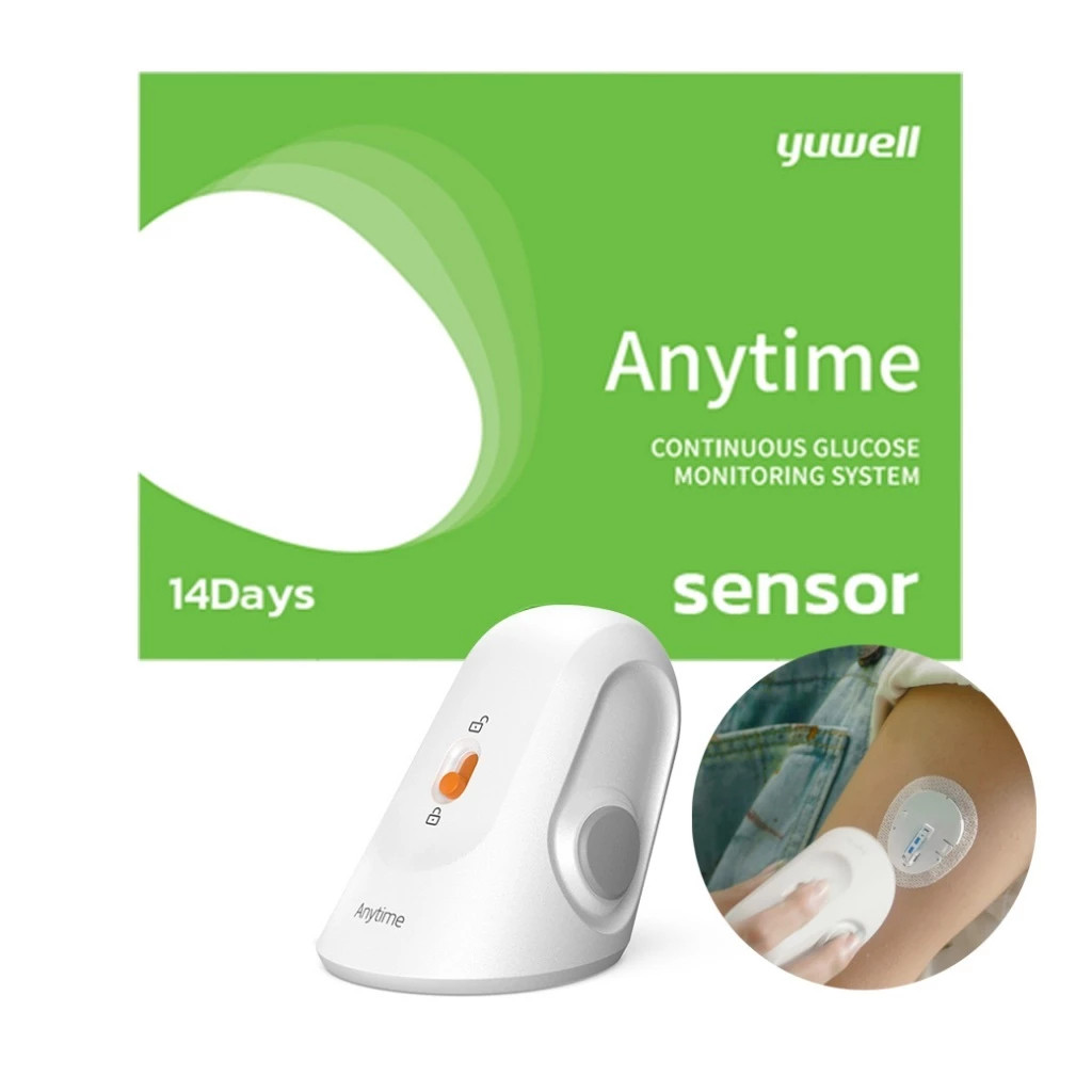 Yuwell Anytime CT3 เครื่องวัดน้ําตาลในเลือดแบบไดนามิก 24 ชั่วโมงเซ็นเซอร์ตรวจสอบแบบเรียลไทม์เบาหวานเ