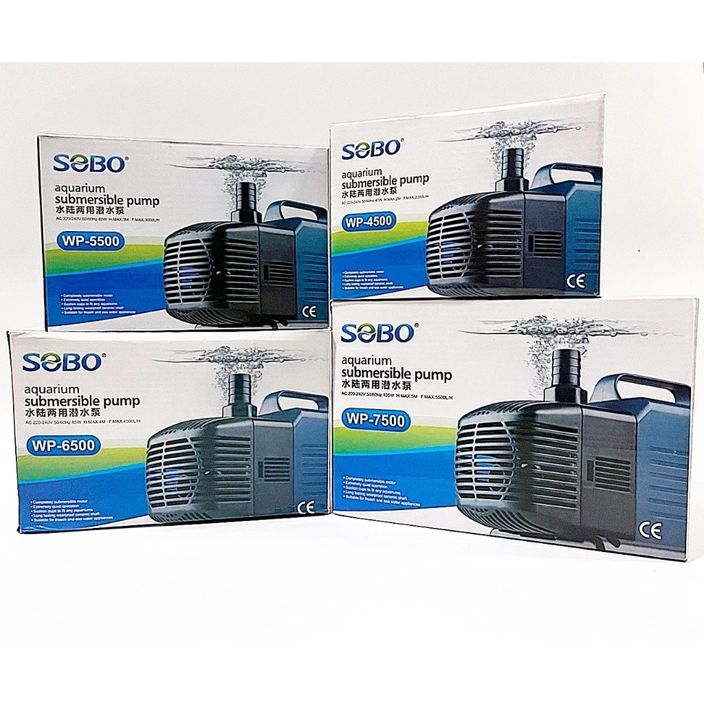 ปั๊มน้ำตู้ปลา SOBO WP-4500 WP-5500 WP-6500 WP-7500 ปั๊มน้ำรุ่นประหยัด ราคาุถูก ต่อสกิมเมอร์ได้