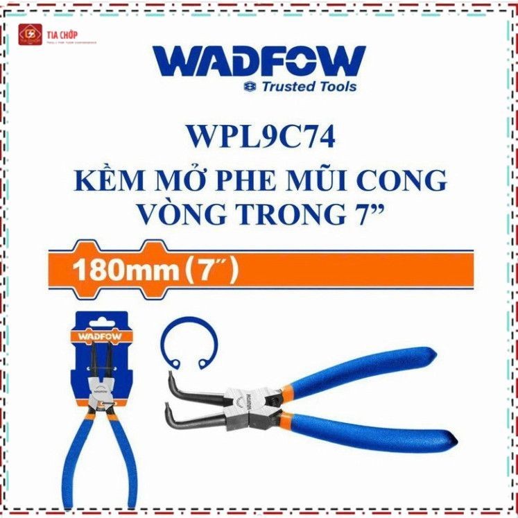 คีมเปิดปากโค้งแหวนด้านใน 7" WADFOW WPL9C74