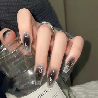 YTL🔥🇹🇭ร้านไทย🇹🇭 🔥 เล็บปลอม ตล์โมเดิร์น ใช้งานง่าย 24 ชิ้น 🔥พ…