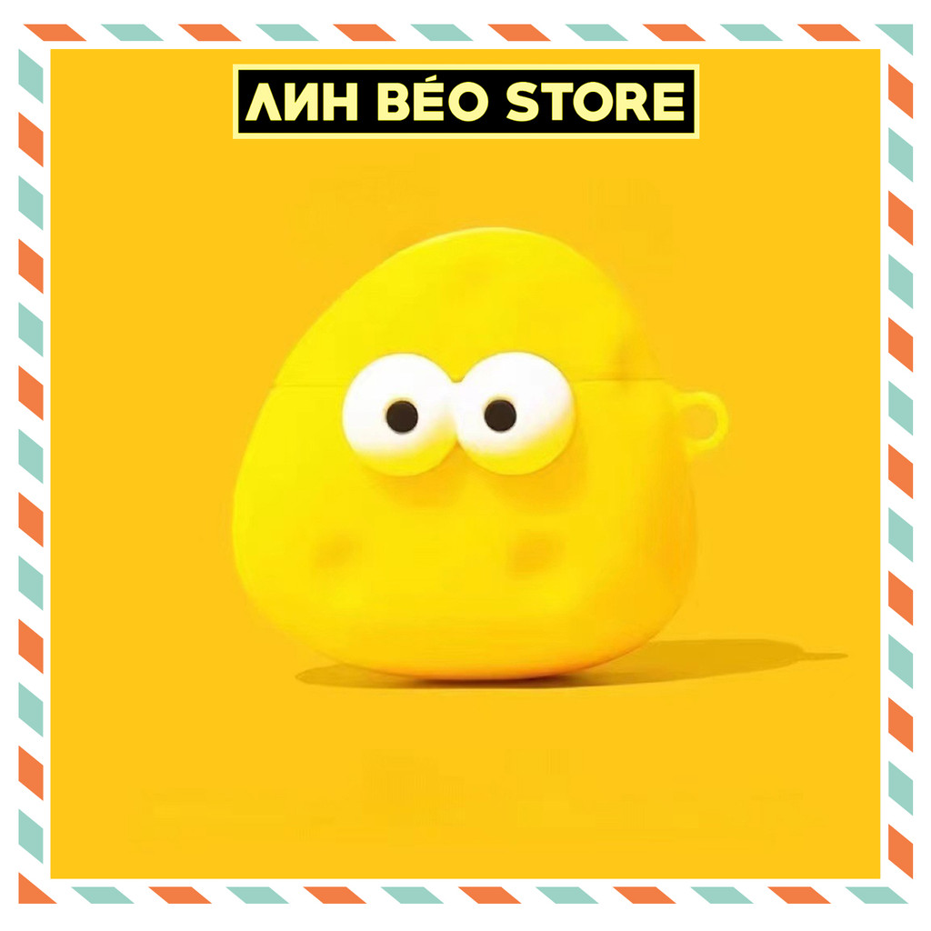 Airpod Case airpods 2 3 4 pro2 Big Eye Cheese, Airpod Cheese Case พร้อมตะขอ - Anh Beo Store