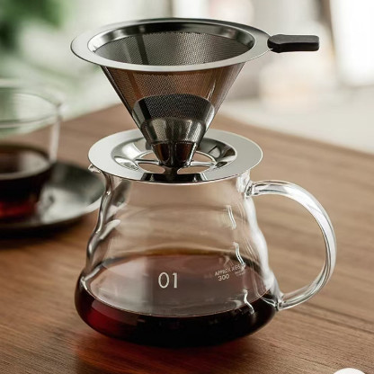 Laputa Metal Coffee Filter  เครื่องกรองกาแฟสแตนเลส ไม่ต้องใช้กระดาษกรอง ทำความสะอาดง่าย