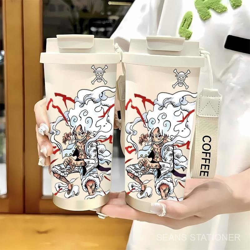 แก้วกาแฟวันพีซลูฟี่ ดีไซน์ห้าชั้น ความจุขนาดใหญ่ A-Type เก็บความร้อนเย็น AMYF