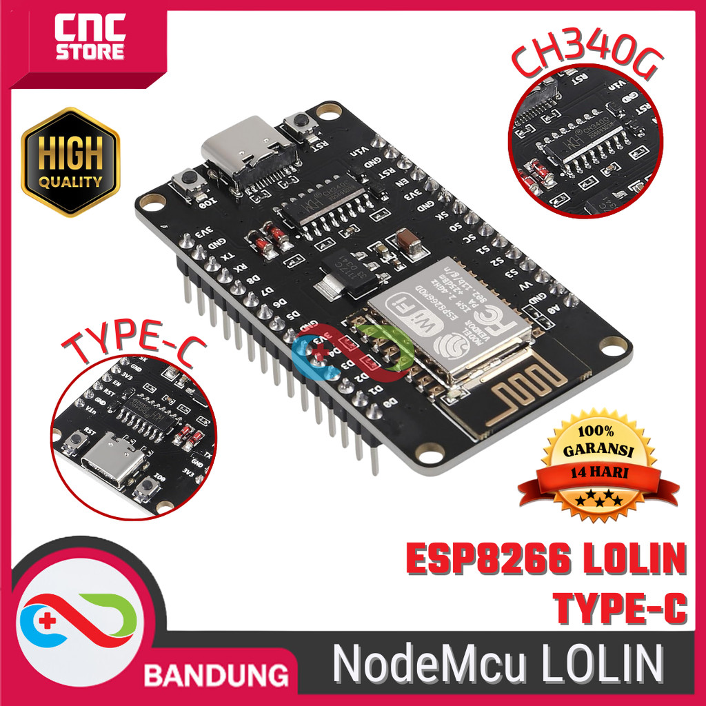 NODEMCU LUA V3 4MB 32MBITS CH340 แฟลช ESP8266 ESP12 TYPE-C