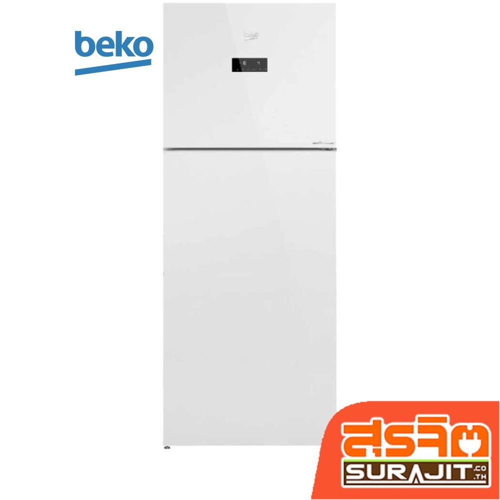 BEKO ตู้เย็น 2 ประตู 14.60 คิว Inverter กระจกขาว รุ่น RDNT470E10VZJHFGW (22559)