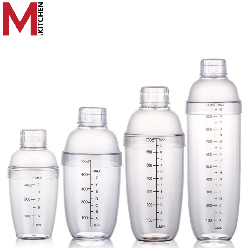 M KITCHEN แก้วเชคค็อกเทล เชคเกอร์  แก้วเขย่า ผสมเหล้า ผสมชานม พลาสติก cocktail shaker 350/500/750ml