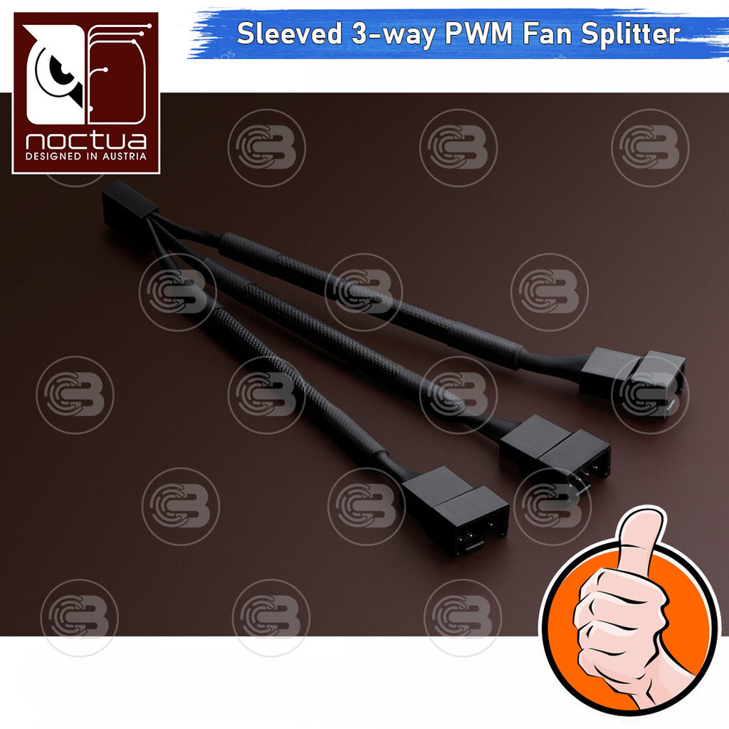 [CoolBlasterThai] Noctua NA-SC1 Sx2 Two Sleeved 3-way PWM Fan Splitter Cables ประกัน 6 ปี ราคา ถูกที่สุด ดีลบีเคเค แกลเลอรีภาพที่ 5