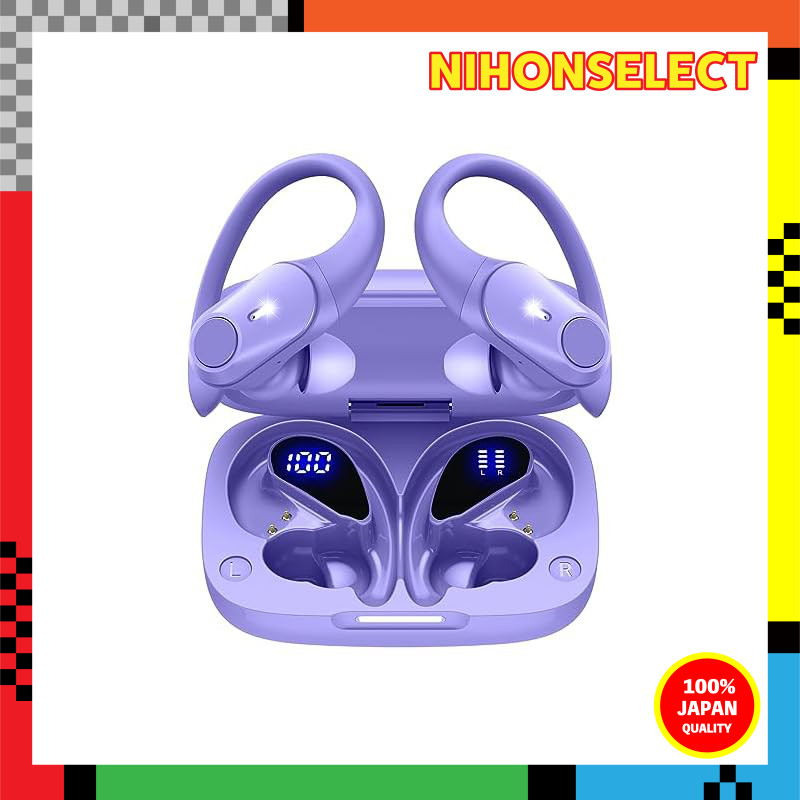 Bluetooth Wireless Earbuds with 40-Hour Playback, Hi-Fi Sound Quality, LED Display, Physical Buttons