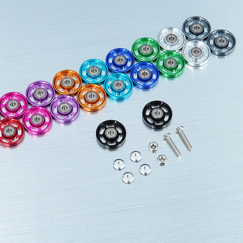 ล้อขับเคลื่อนสี่ล้อ 13 มม. ลูกปืนอลูมิเนียมอัลลอยด์ รอกจ๊อกกี้ รอกจ๊อกกี้หลากสี รุ่น Tamiya