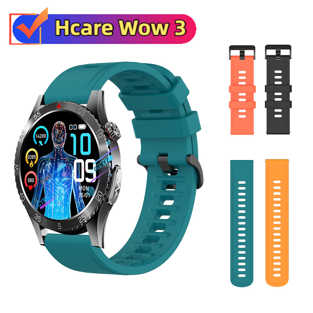 Hcare Wow 3 สายนาฬิกาอัจฉริยะ สายซิลิโคนสําหรับ Hcare Wow 3 สาย สายรัดข้อมือกีฬา