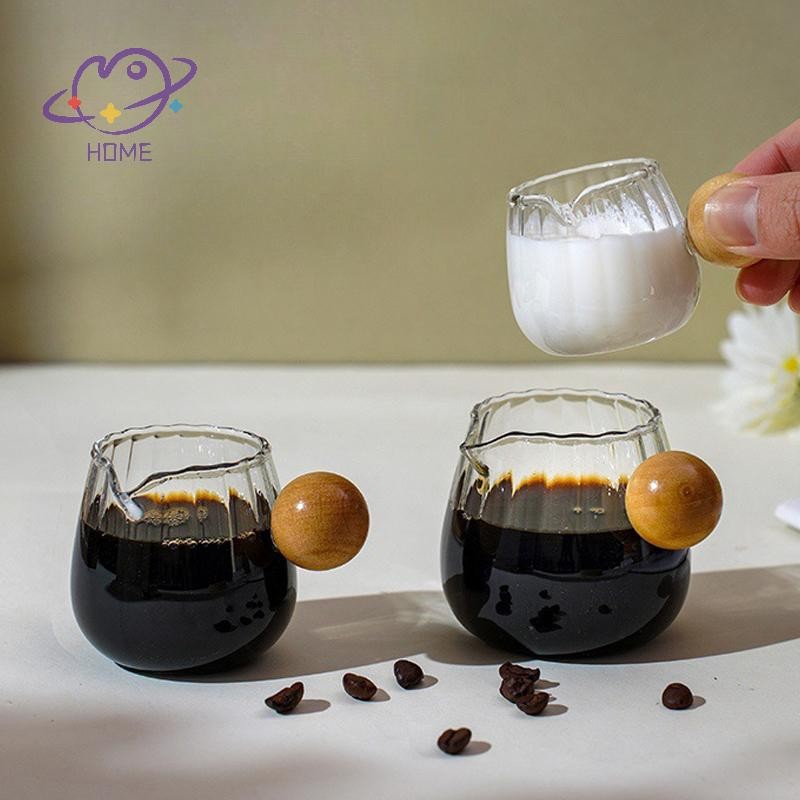 [mayhome] 50/100/150ml ไม้จับแก้ว Espresso ถ้วยตวง DIY เหยือกนมกาแฟอุปกรณ์ครัวโปร่งใสวัดแก้ว {TH}
