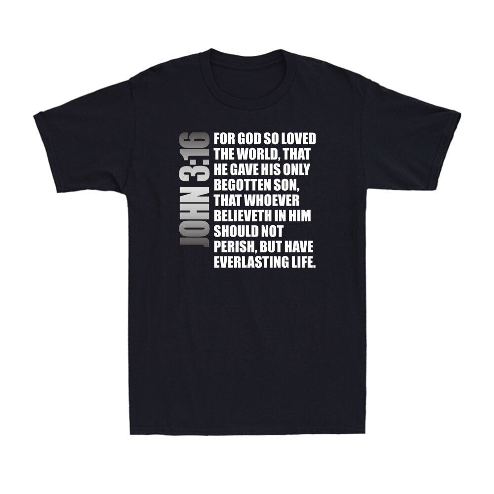 John 3:16 Christian Bible For God So Loved The World Christian Faith เสื้อยืด