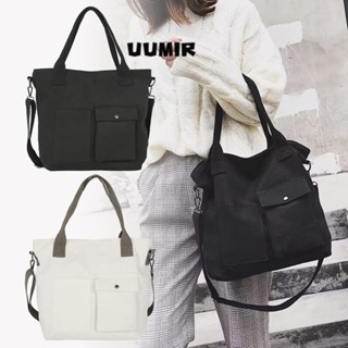 Uumir กระเป๋าสะพายไหล่,กระเป๋าช้อปปิ้งผ้าแคนวาสกระเป๋าโท้ทผู…
