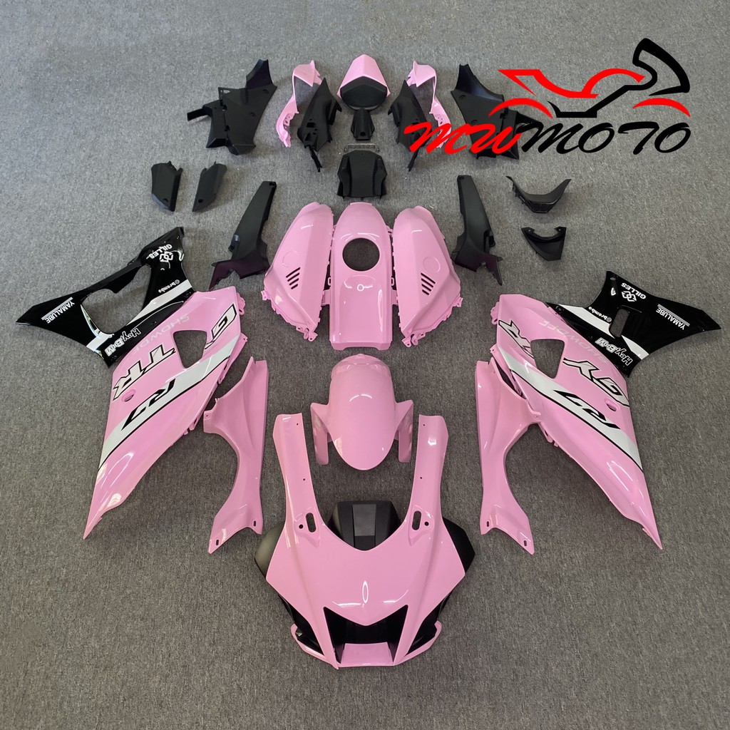 ร้านคนไทยรับประกันชุดแฟริ่งสีชมพูทั้งคัน สำหรับ YAMAHA YZF-R7 ปี 2022–2023 |ชุดเปลือกรถแต่งสปอร์ต(Pi