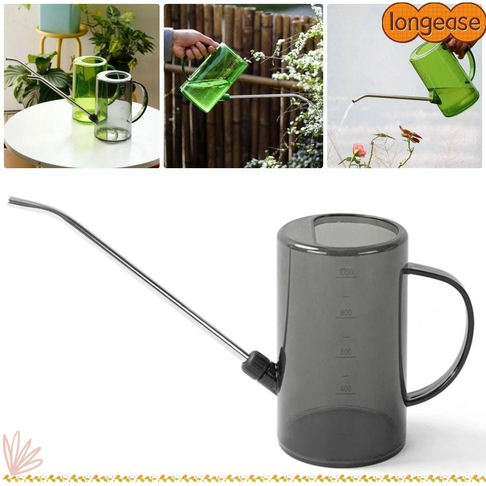Longe 1 ชิ้นรดน้ําสามารถ,ที่ถอดออกได้ยาว Spout 1L/1.5L รดน้ํากาต้มน้ํา,ดอกไม้กระถางดอกไม้ปากยาวขนาดใหญ่ความจุสวนรดน้ําขวดโฮมออฟฟิศสวนกลางแจ้งสนามหญ้า