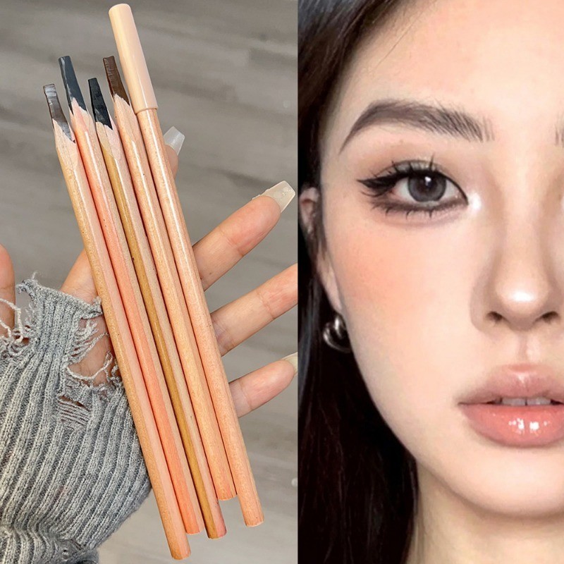 4 สี ติดทนนาน สีดํา สีน้ําตาล กันน้ํา ดินสอเขียนคิ้ว รูปที่ 2